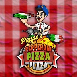 Official Slots logo: Peppe’s Pepperoni Pizza Plaza by Pragmatic Play at Spinmacho Casino