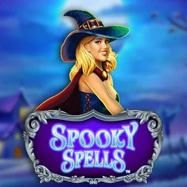 Spooky Spells slot logo by Novomatic at Spinmacho Casino